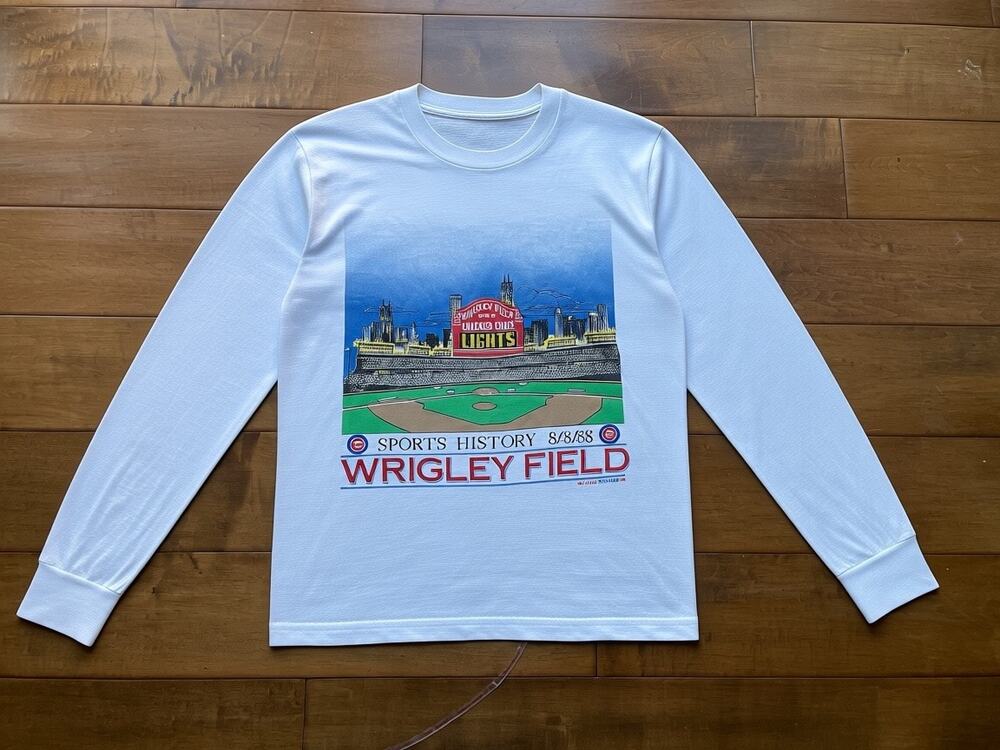 Vintage 1988 Wrigley Field Chicago Cubs Long Sleeve T-Shirt Size S Single Stitch
